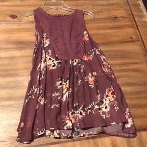 purple flower tank